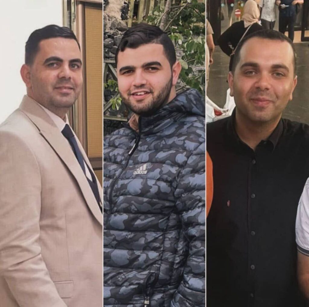 الشهداء حازم و أمير ومحمد أبناء الحاج إسماعيل هنية