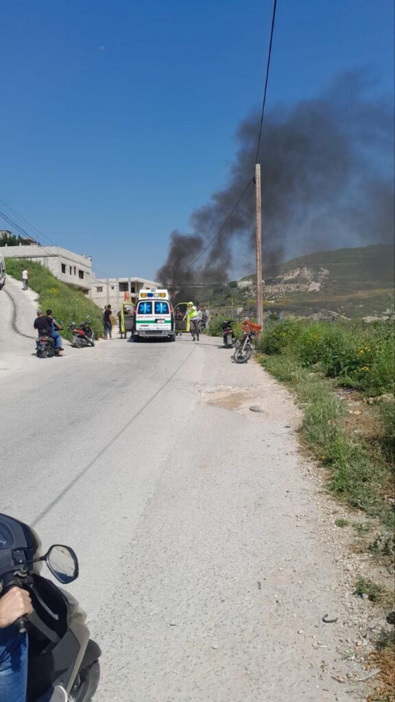 الغارة بين عين بعال وحناويه منطقة المجبل استهدفت سيارة عاجل