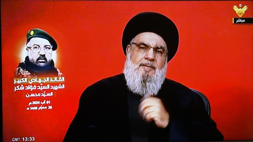 نصرالله متوجهاً للعدو : إضحكوا قليلاً ولكن ستبكون كثيراً وأنتم لم تعلموا أي خطوط تجاوزتم وأي نوع من العدوان تجاوزتم