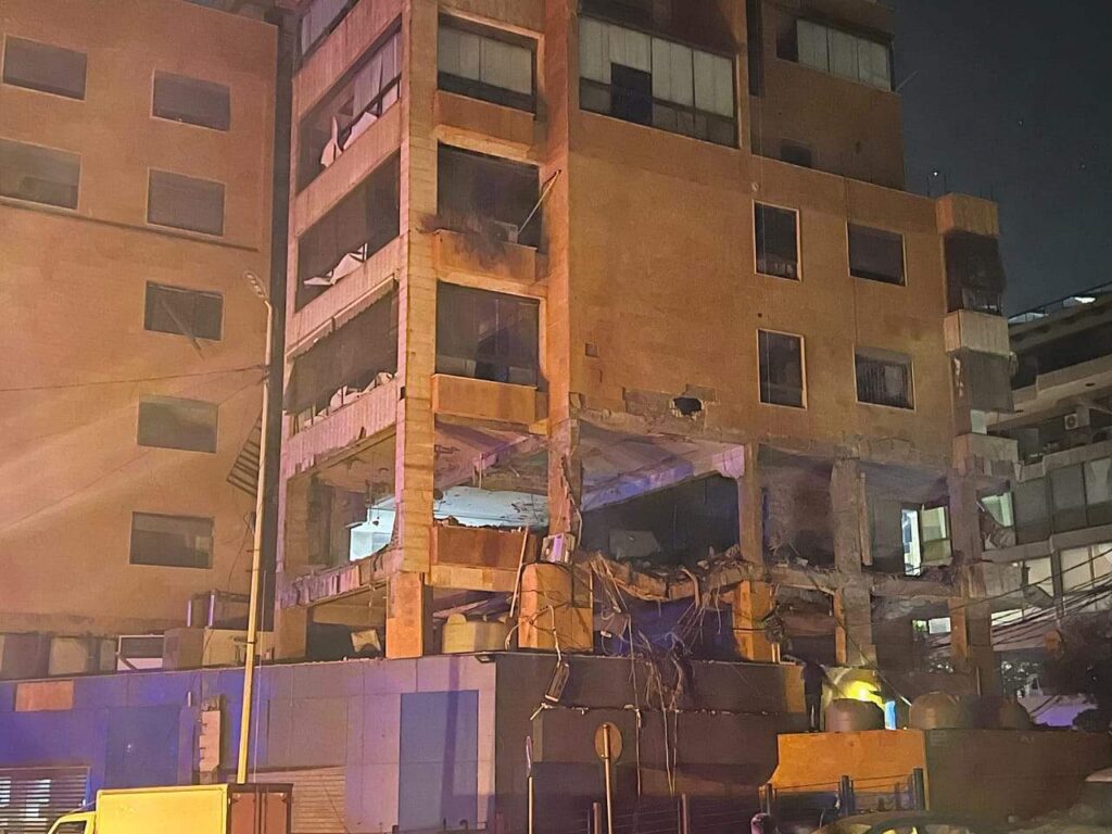الشقة التي أُستهدفت بغارة في منطقة الجناح