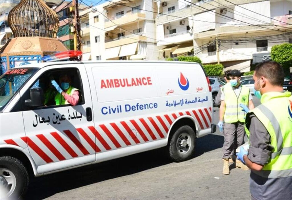 الصحة: شهيدان من المسعفين وأربعة جرحى إثر ملاحقتهم بالمسيرات الإسرائيلية الصحة: شهيدان من المسعفين وأربعة جرحى إثر ملاحقتهم بالمسيرات الإسرائيلية