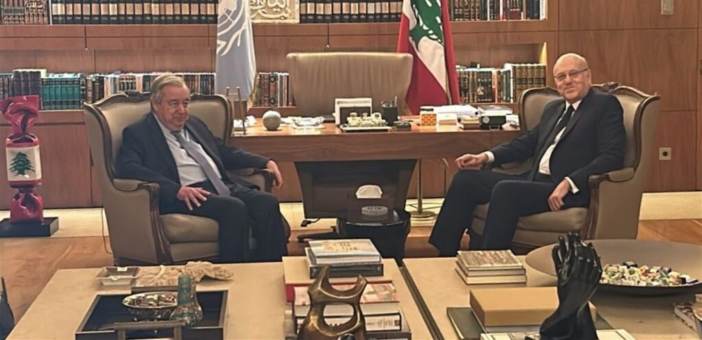 ميقاتي يلتقي غوتيريش
