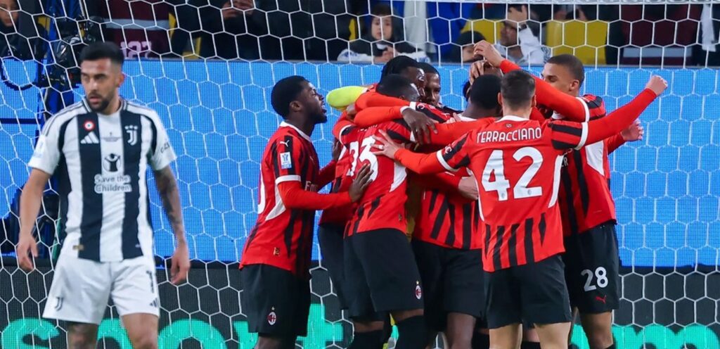 ميلان يهزم يوفنتوس ويتأهل لنهائي كأس السوبر الإيطالي
