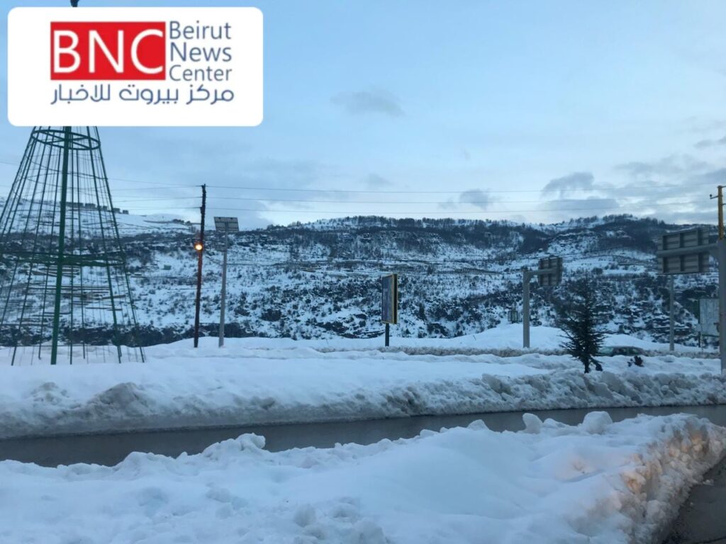 بالصور.. جبال لبنان موعد مع الثوب الابيض