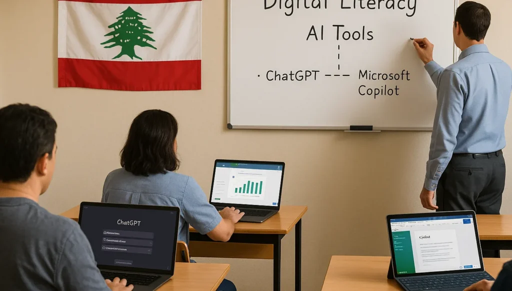 محو الأمية الرقمية في لبنان: هل يشمل الذكاء الاصطناعي الفئات المهمشة؟