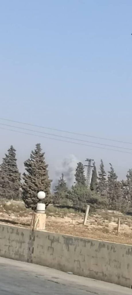 طيران حربي اسرائيلي ينفذ غارة في قرية شنشار ريف حمص