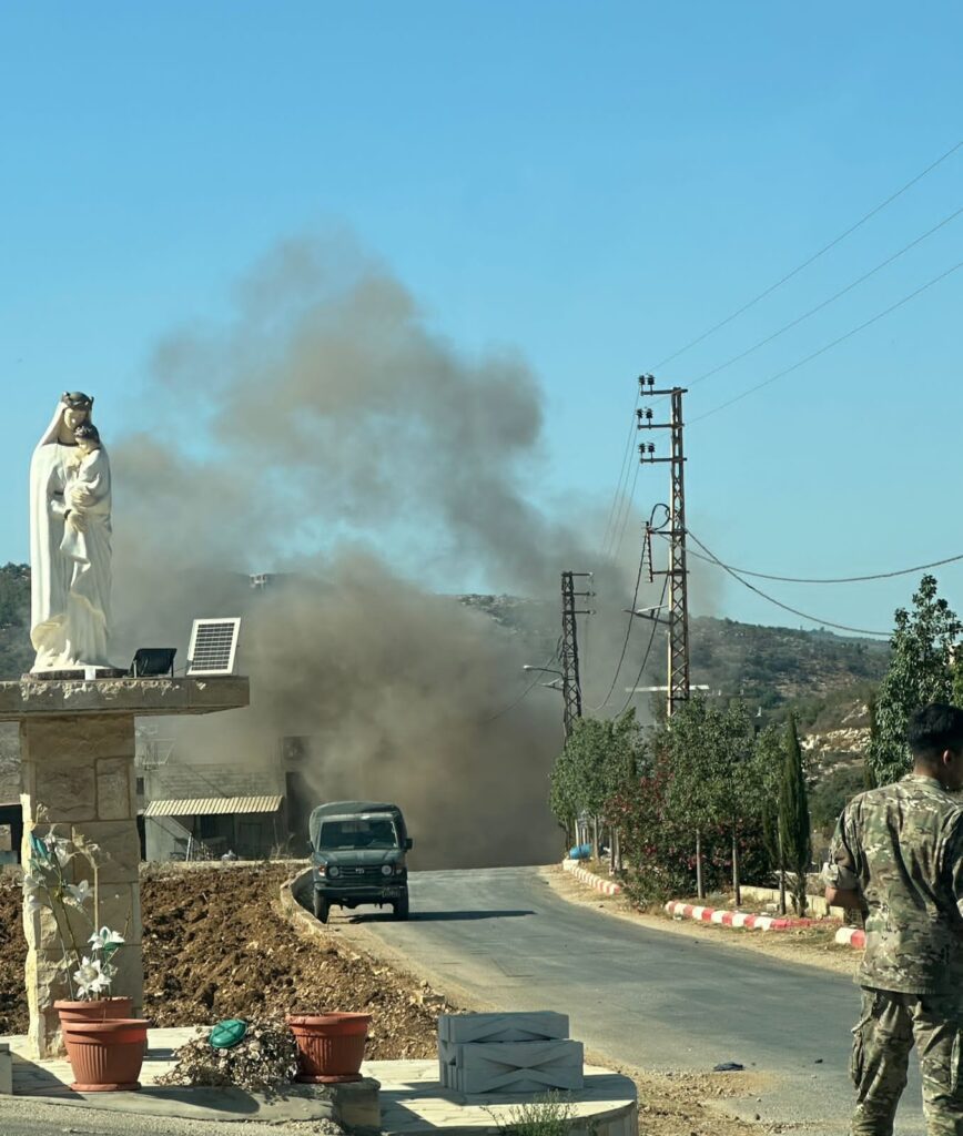 الجيش اللبناني عمل على تفجير محلقة اســــــرائيلية عند اطراف عيتا الشعب - رميش