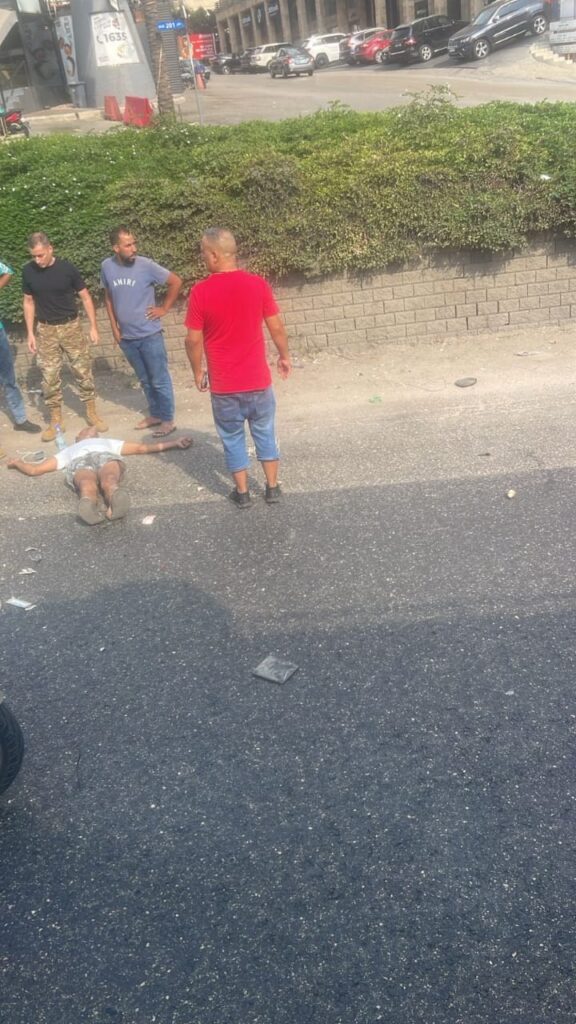 حادث صدم الى اوتوستراد جبيل