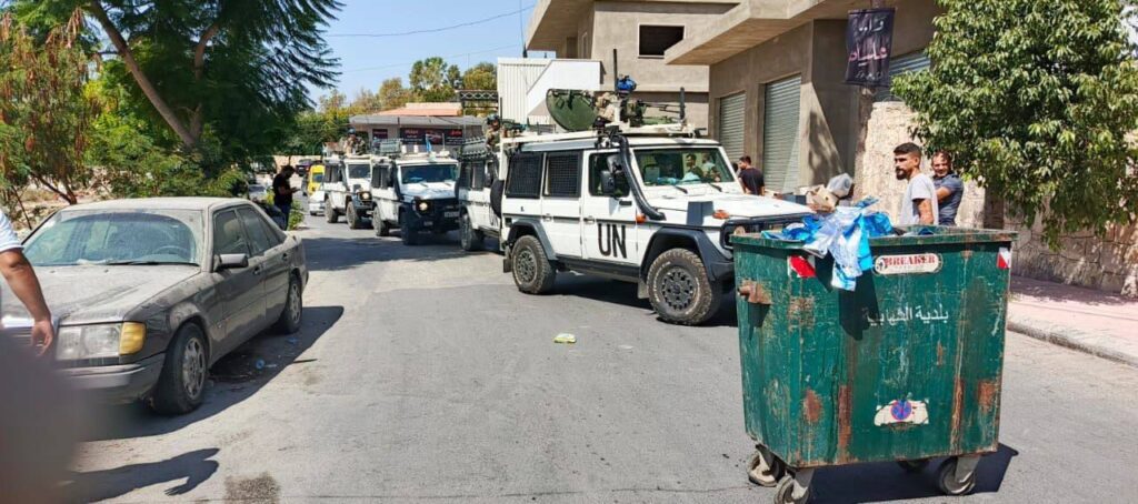 اعتراض دورية تابعة لليونيفيل في بلدة الشهابية اعتراض دورية تابعة لليونيفيل في بلدة الشهابية