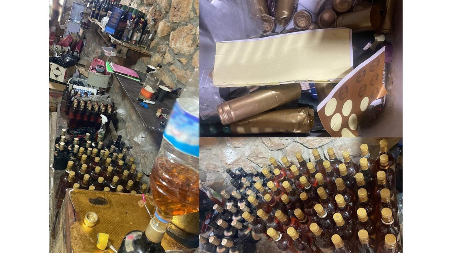 ضبط معمل لتعبئة الكحول المغشوش في كسروان ضبط معمل لتعبئة الكحول المغشوش في كسروان