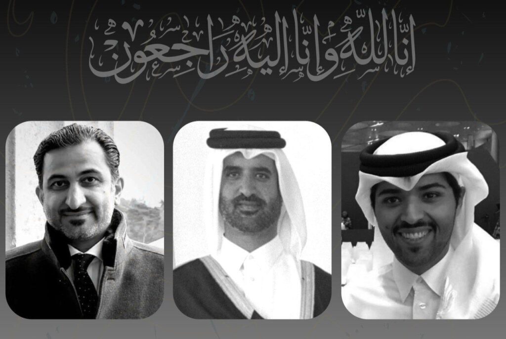 الديبلوماسيين الثلاثة من الوفد القطري المُشارك في المفاوضات الذين قُتلوا بحادث السير المروع في شرم الشيخ