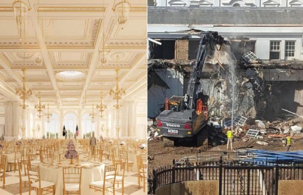 ترامب يهدم جزءًا من البيت الأبيض لبناء "قاعة رقص"!