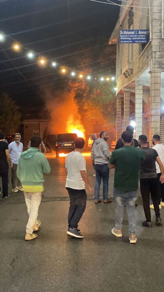 احتراق سيارة في عانوت