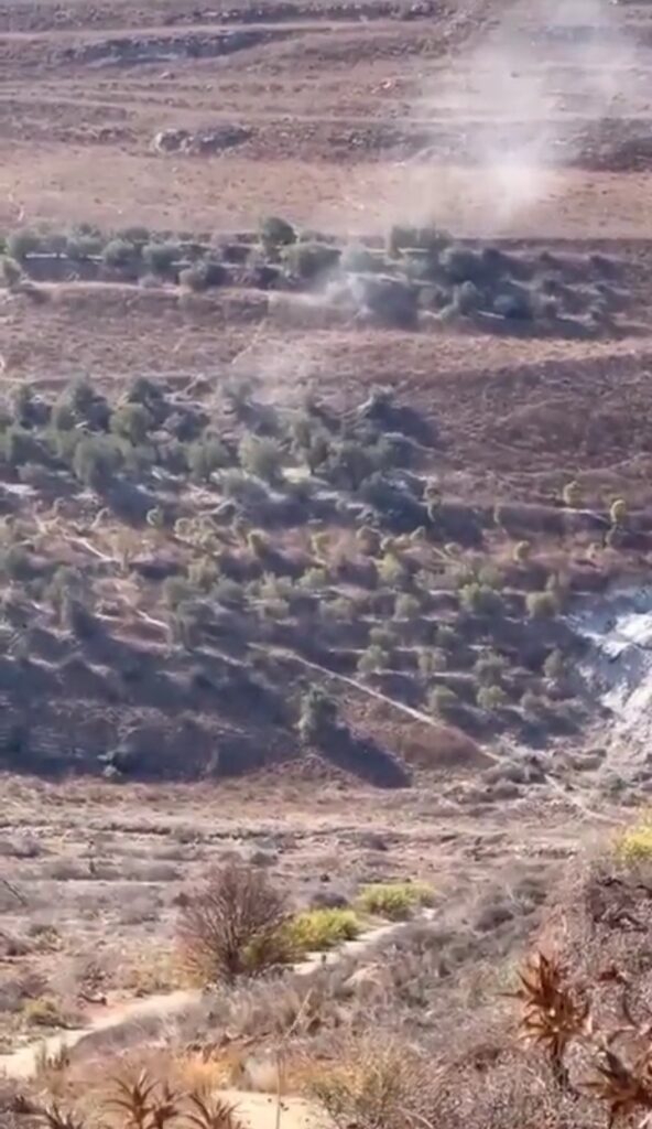 محلقة اسرائيلية ألقت قنبلة صوتية باتجاه منطقة غاصونة شرقي بلدة بليدا