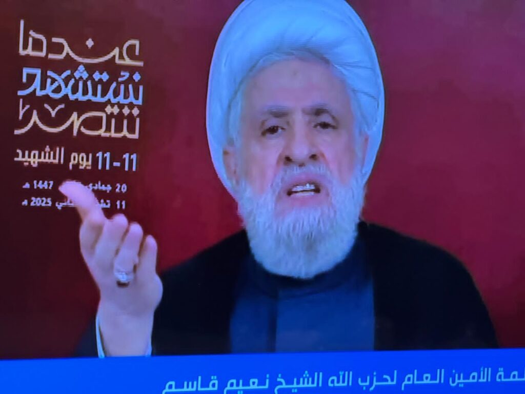 الشيخ نعيم قاسم في يوم الشهيد: خروقات إسرائيل بالآلاف وعدوانها الإجرامي لا يُبرَّر بأي ذريعة أمنية