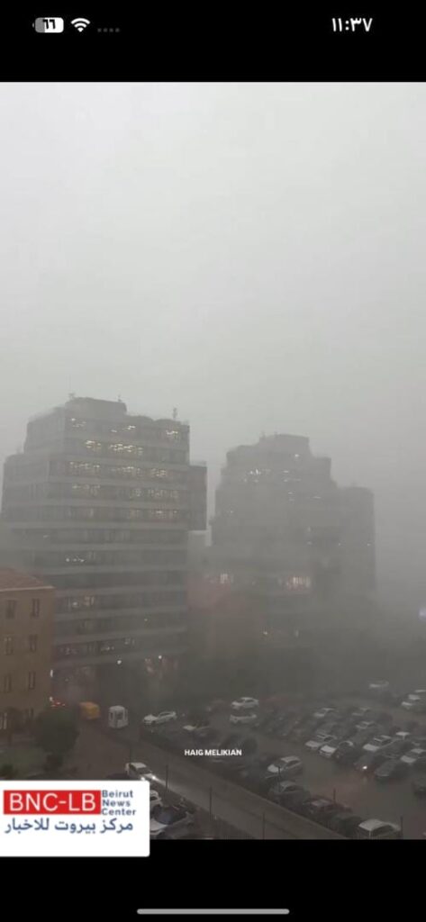 بالفيديو و الصور...أمطار غزيرة ومنخفض جوي يضرب لبنان صباحًا