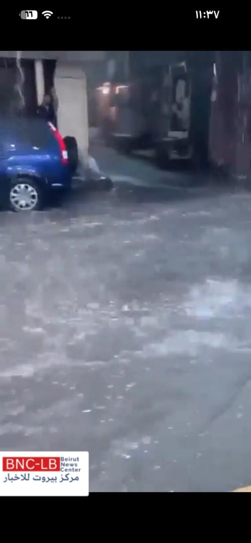 بالفيديو و الصور...أمطار غزيرة ومنخفض جوي يضرب لبنان صباحًا