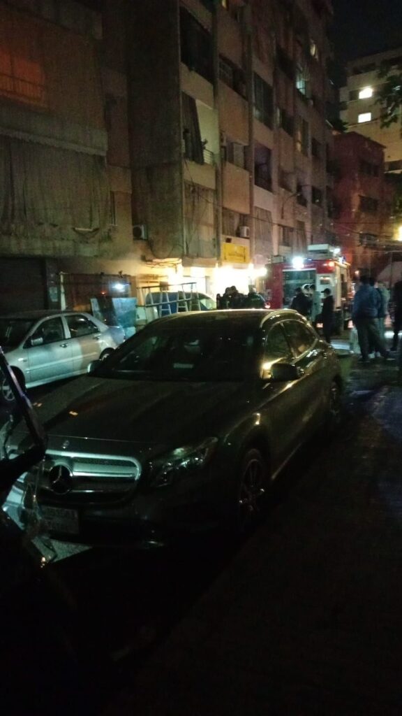 حريق في الطريق الجديدة
