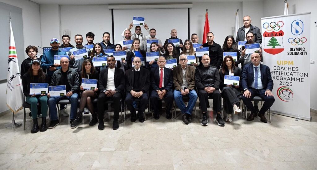 Lebanese Federation of Modern Pentathlon اختتام دورة مدربي الخماسي الحديث وتوزيع الشهادات في مقر اللجنة الأولمبية اللبنانية روكز : قرارات الوزارة بحق إتحاد الخماسي غيرعادلة وتحمل طابعاً إنحيازياً