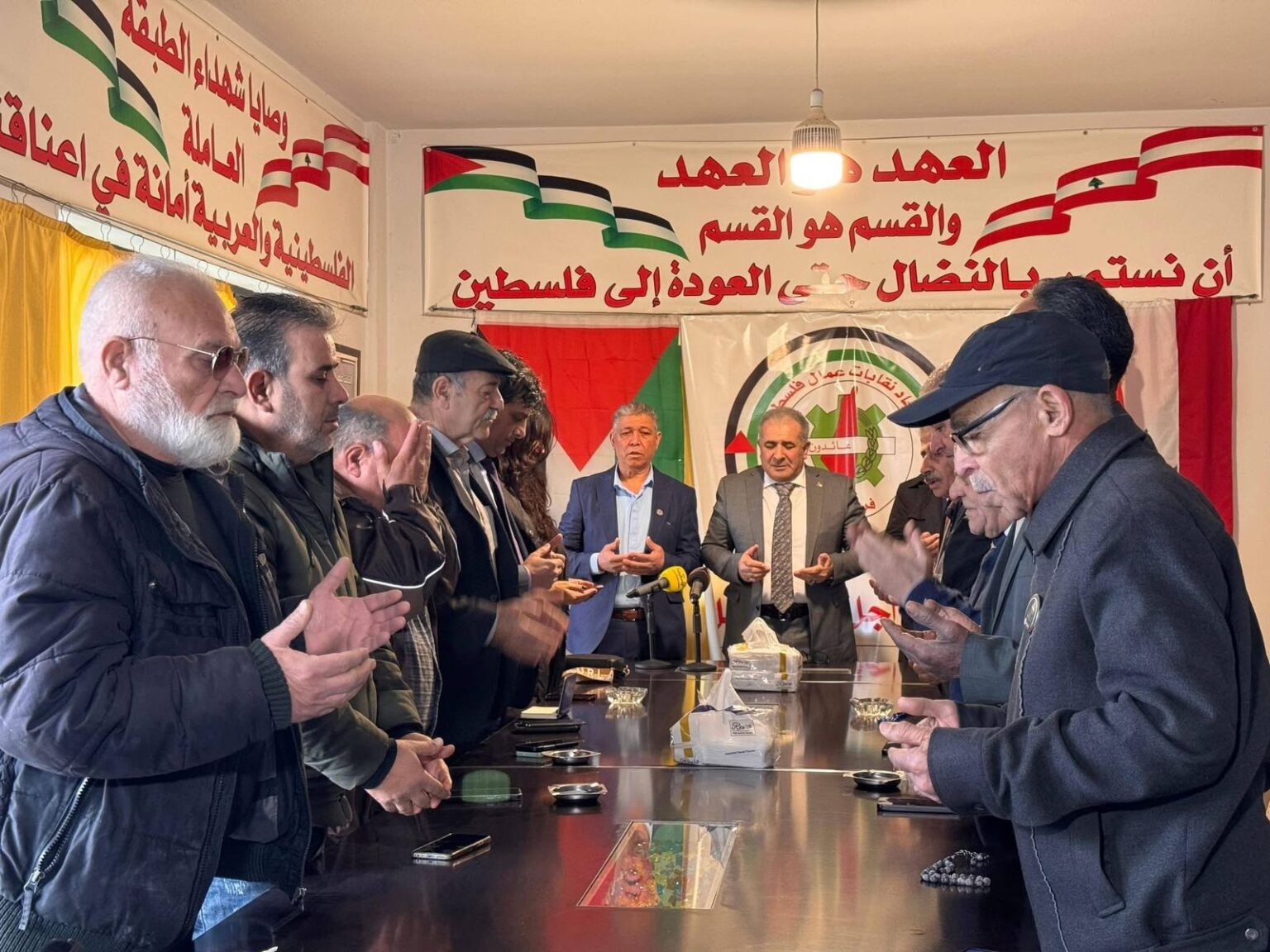 السفير الاسعد يلتقي اتحاد نقابات عمال فلسطين- فرع لبنان