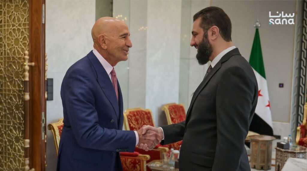 الشرع يستقبل المبعوث الأمريكي في قصر دمشق