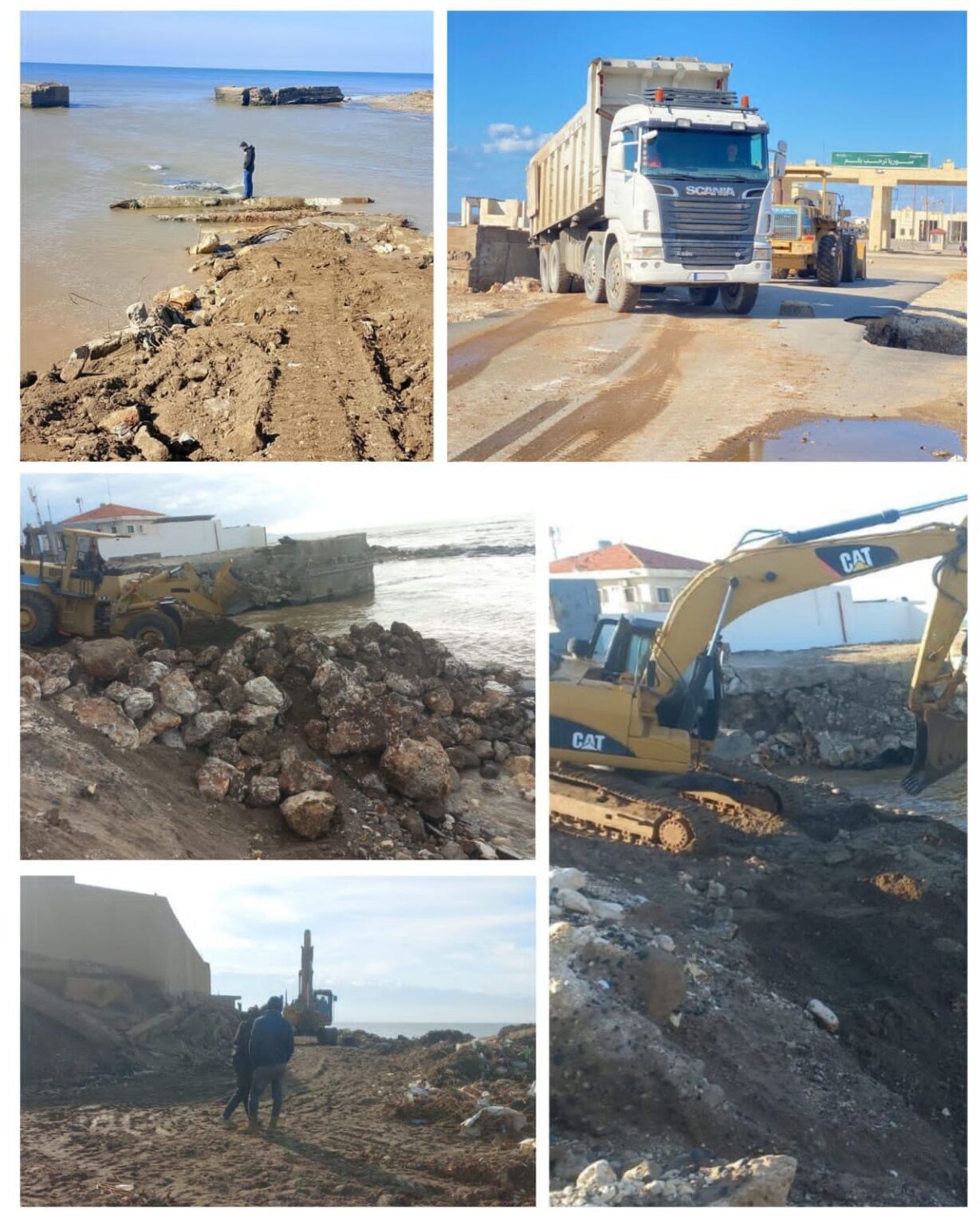 وزارة الأشغال تبدأ إنشاء جسر موقت على معبر العريضة لتعزيز الحركة التجارية