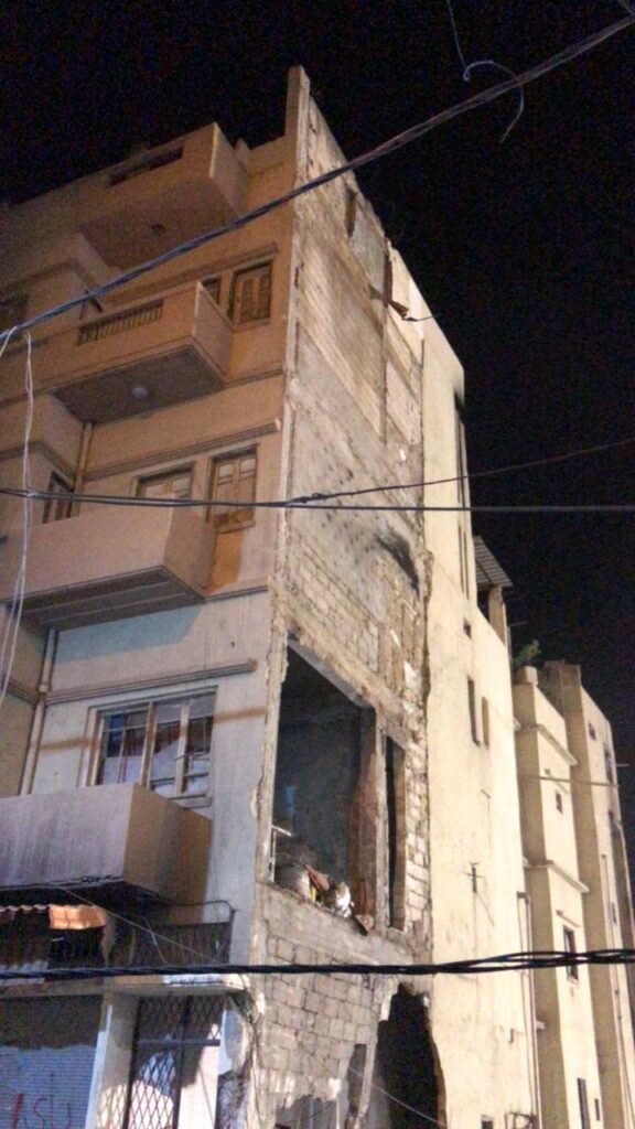 إخلاء مبنى الحموي في طرابلس