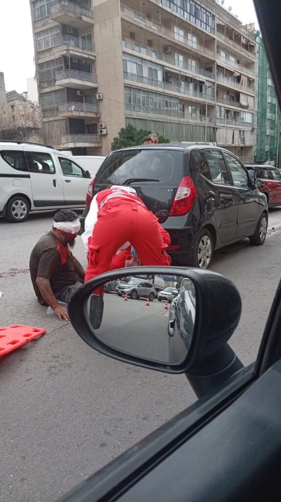 حادث سير على آخر جسر سليم سلام