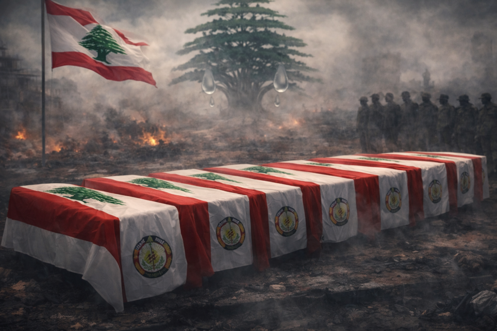 استشهاد ١٣ عنصرًا من أمن الدولة نتيجة استهداف مبنى سراي النبطية الحكومي.