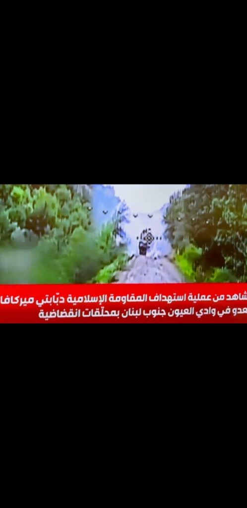 مشاهد لاستهداف دبابتين
