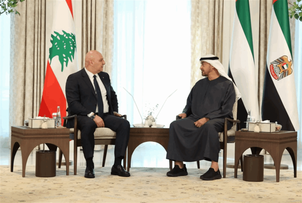 الإمارات تجدد دعمها لعون بعد "اتفاق الإطار": وقوف إلى جانب سيادة لبنان