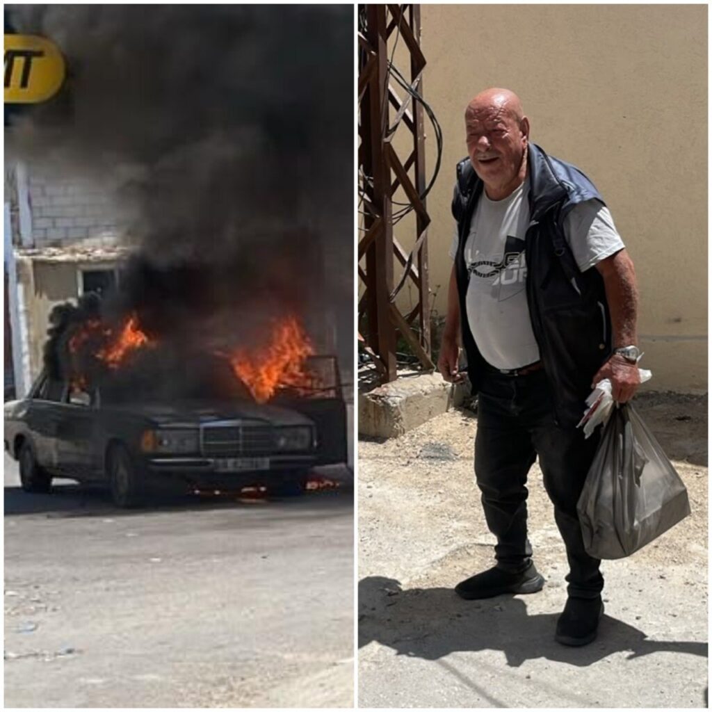 غارة إسرائيلية جنوب لبنان تُخطئ هدفها: نجا مواطن والخبز بيده غارة إسرائيلية جنوب لبنان تدمّر سيارة مدني في بلدة معركة قضاء صور