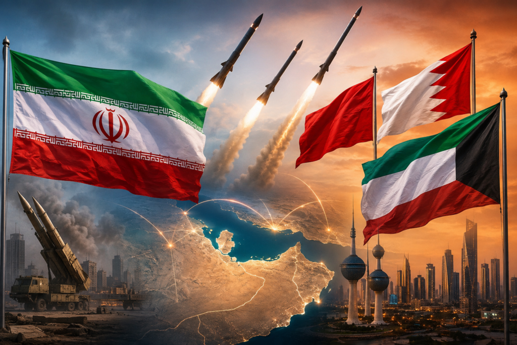 تصعيد عسكري في الخليج.. إيران تطلق صواريخ ومسيرات والبحرين والكويت تعلنان التصدي للهجمات