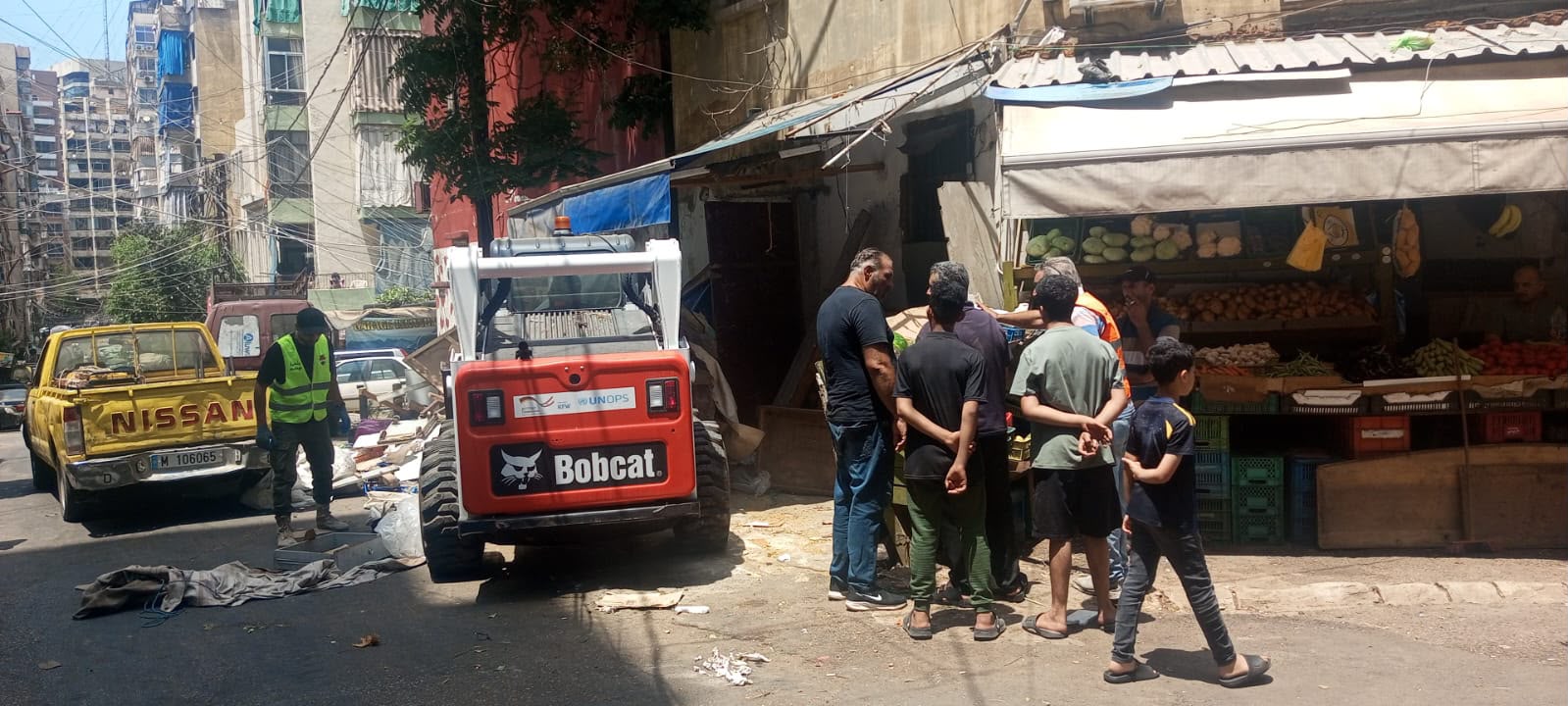حملة بلدية بيروت لإزالة التعديات في حي اللجا بالمصيطبة