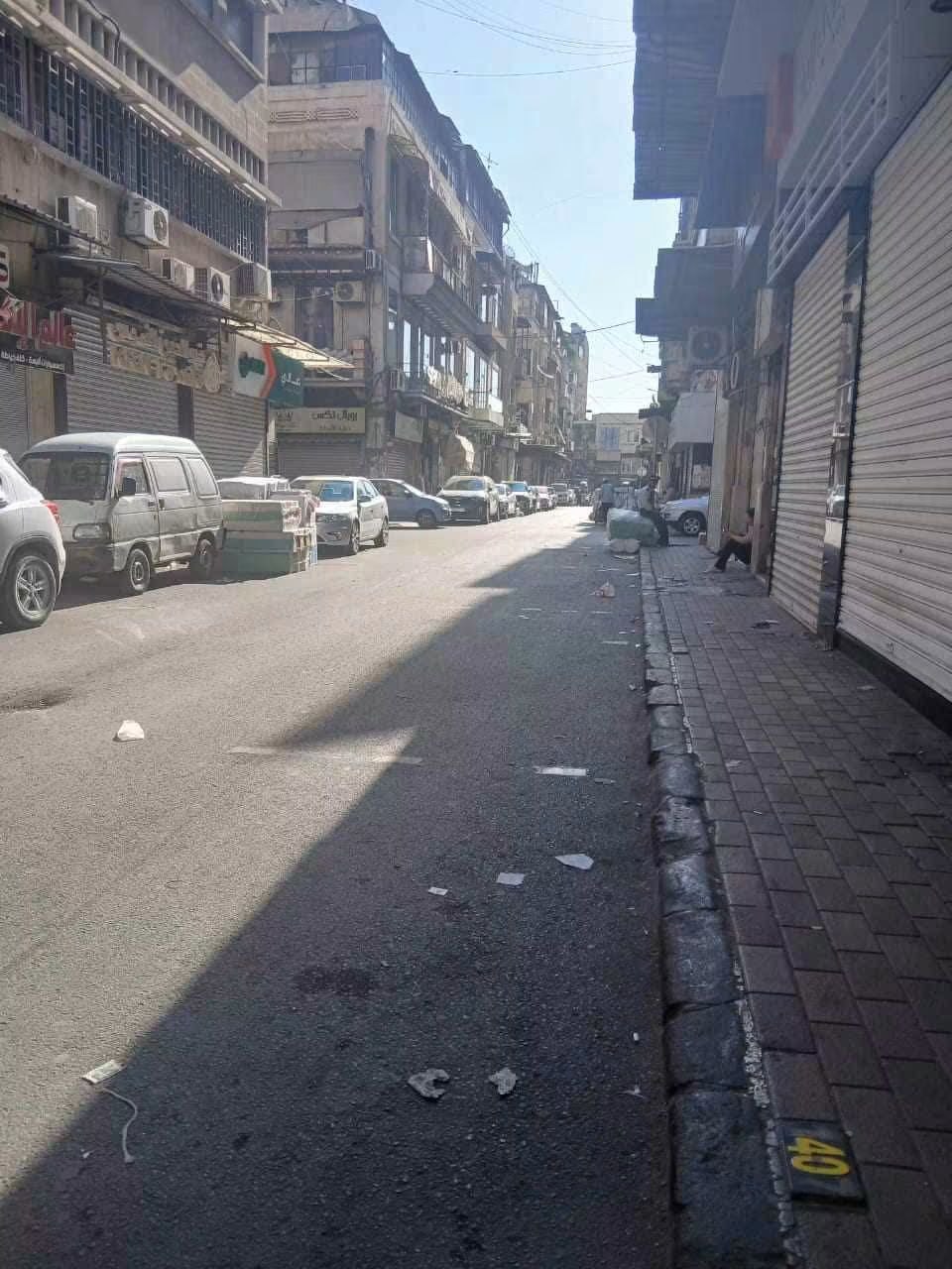 إضراب واسع في سوقي الحريقة والصوف وسط دمشق