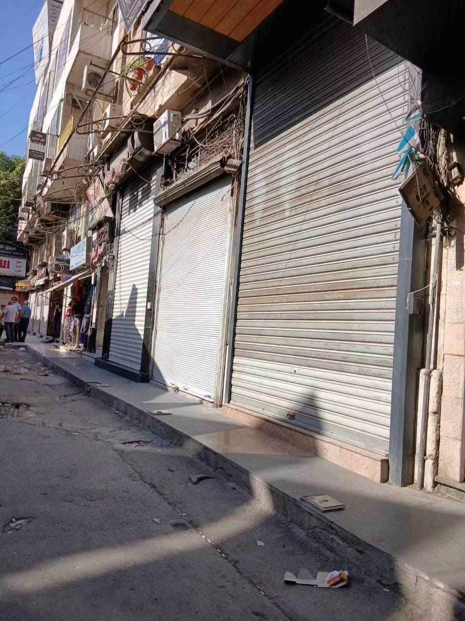 إضراب واسع في سوقي الحريقة والصوف وسط دمشق