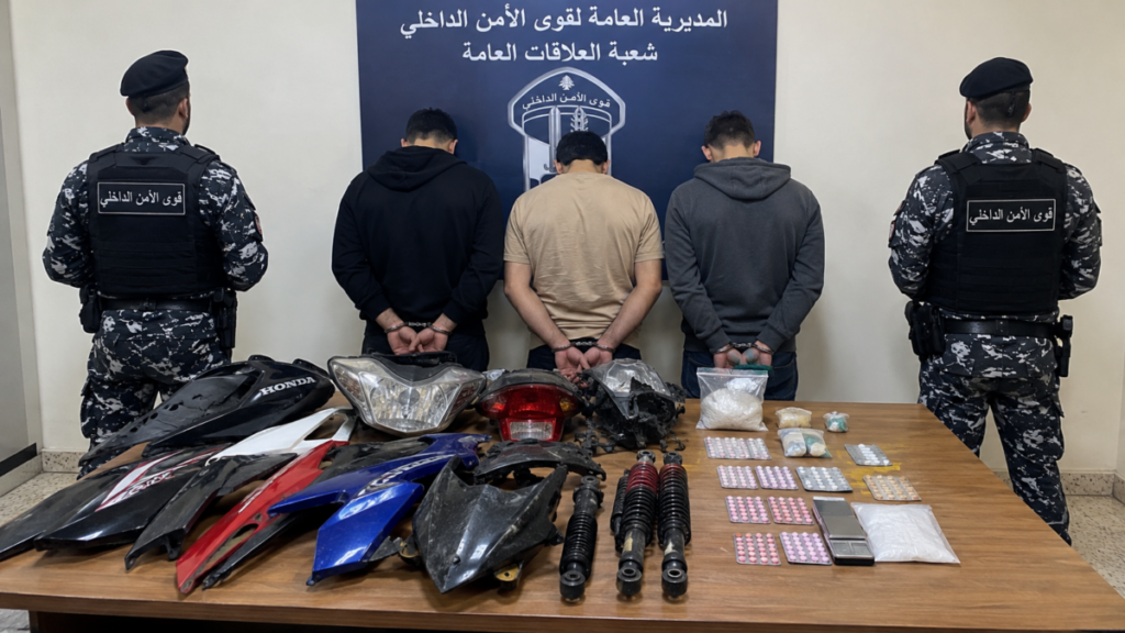 توقيف 3 أشخاص في البداوي وضبط قطع دراجات آلية وحبوب مخدرة توقيف 3 أشخاص في البداوي وضبط قطع دراجات آلية وحبوب مخدرة